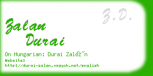 zalan durai business card